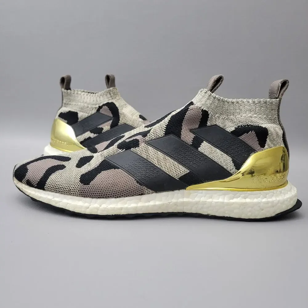 Adidas Ace 16+ Ultra Boost Mens Size 10 RARE Leopard Animal Print Gold
